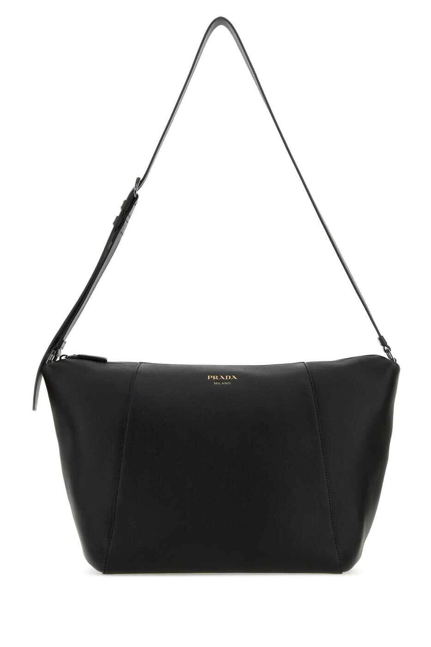 Prada Cleo Leather Shoulder Bag Black